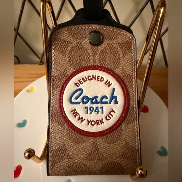 Coach Signature Luggage Tag Nwt - Picture 5 of 5